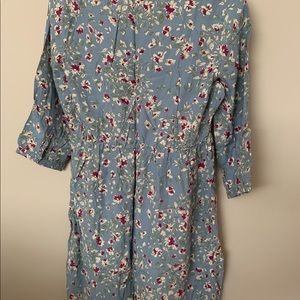 Floral blue maternity dress